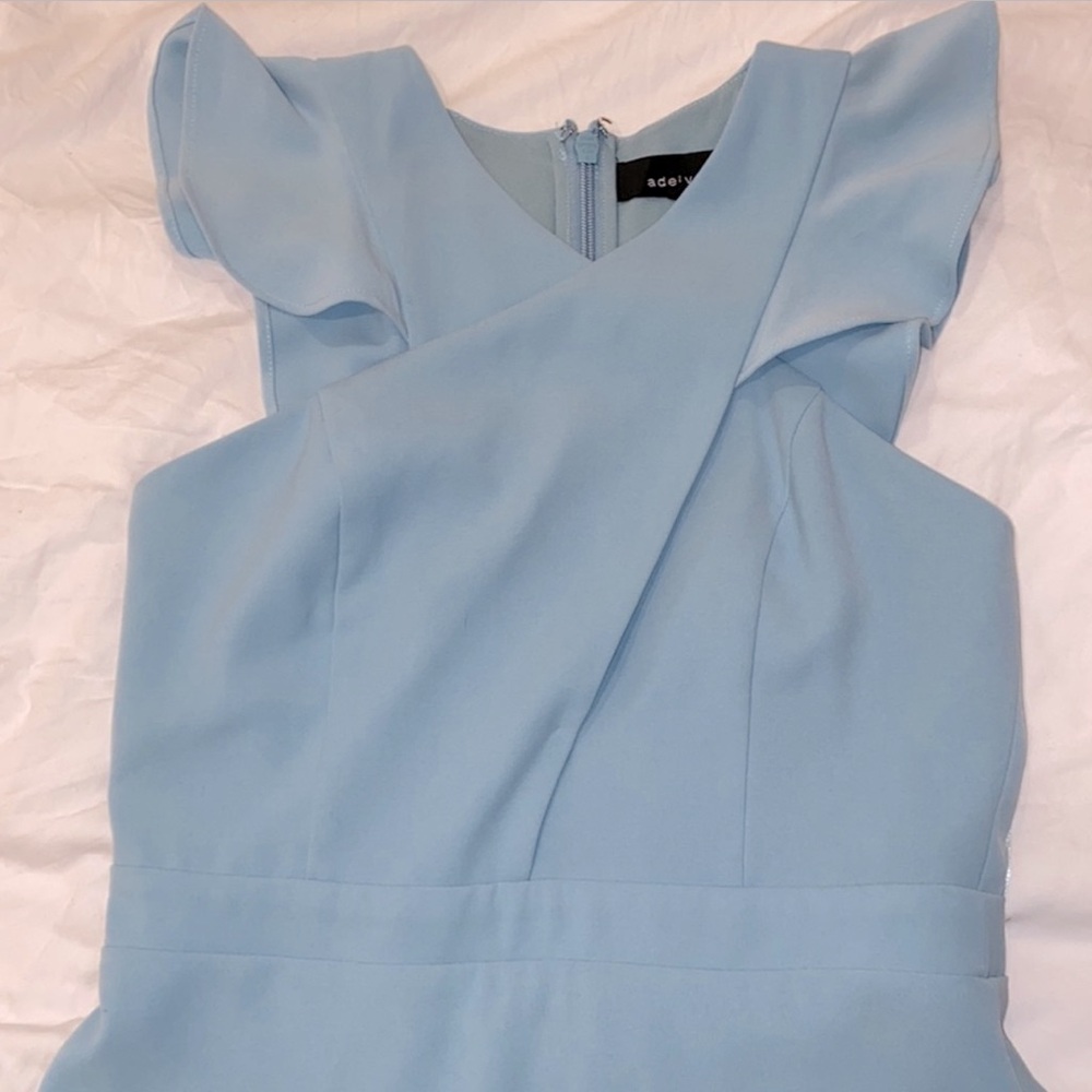 Adelyn Rae Slate Blue Ruffle Mini Dress - Picture 3 of 11
